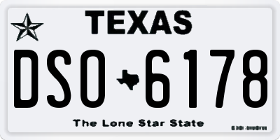 TX license plate DSO6178