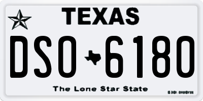 TX license plate DSO6180