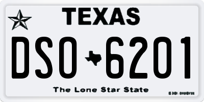 TX license plate DSO6201