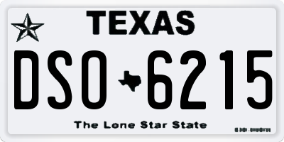 TX license plate DSO6215