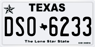 TX license plate DSO6233