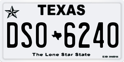 TX license plate DSO6240