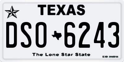 TX license plate DSO6243
