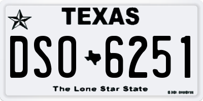 TX license plate DSO6251