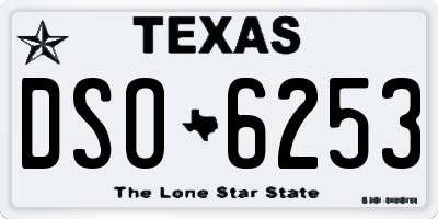TX license plate DSO6253