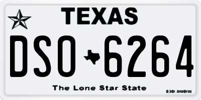 TX license plate DSO6264