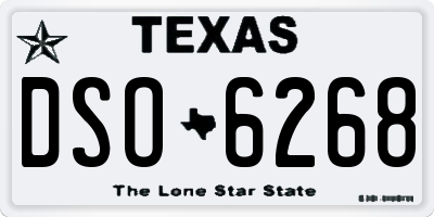 TX license plate DSO6268