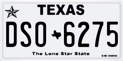TX license plate DSO6275