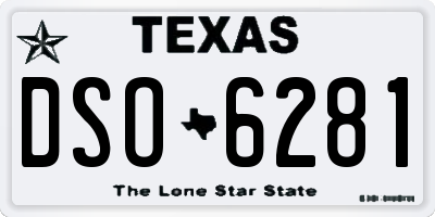 TX license plate DSO6281