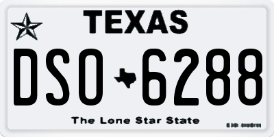 TX license plate DSO6288