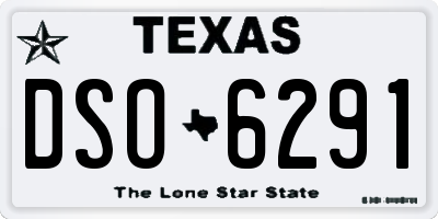 TX license plate DSO6291