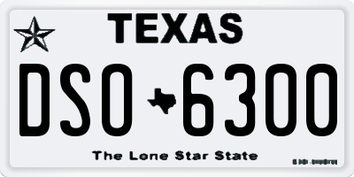 TX license plate DSO6300