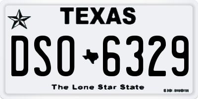TX license plate DSO6329