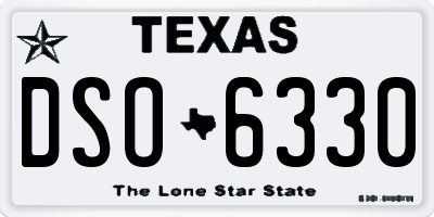 TX license plate DSO6330