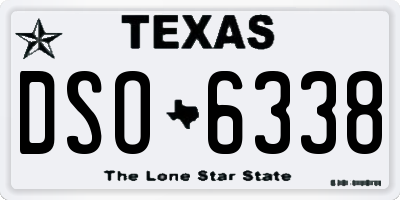 TX license plate DSO6338