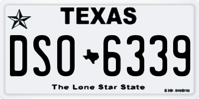 TX license plate DSO6339