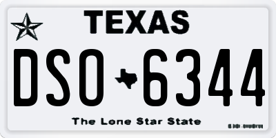 TX license plate DSO6344