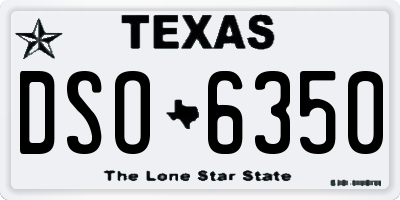 TX license plate DSO6350