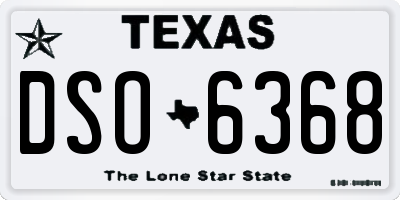 TX license plate DSO6368