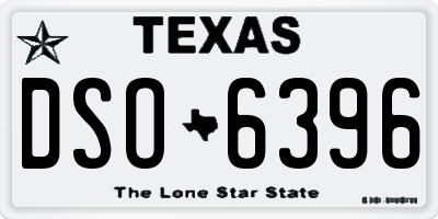 TX license plate DSO6396