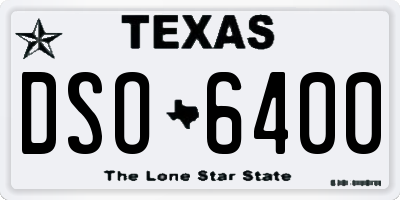 TX license plate DSO6400