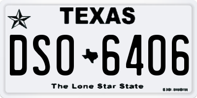 TX license plate DSO6406