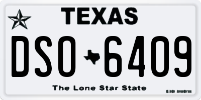TX license plate DSO6409