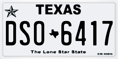 TX license plate DSO6417