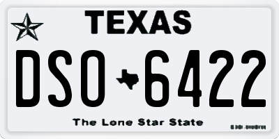 TX license plate DSO6422