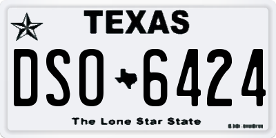 TX license plate DSO6424