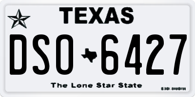 TX license plate DSO6427