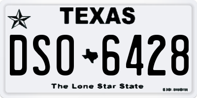 TX license plate DSO6428