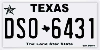 TX license plate DSO6431