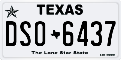 TX license plate DSO6437