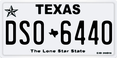 TX license plate DSO6440
