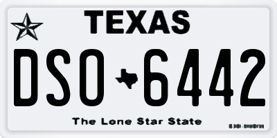TX license plate DSO6442