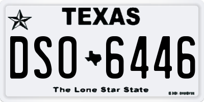 TX license plate DSO6446