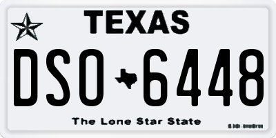 TX license plate DSO6448
