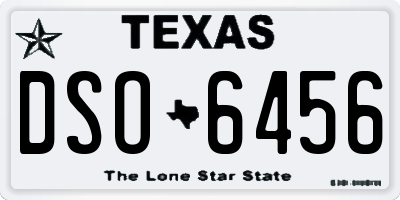 TX license plate DSO6456