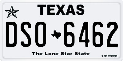 TX license plate DSO6462