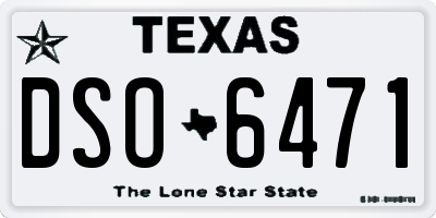 TX license plate DSO6471