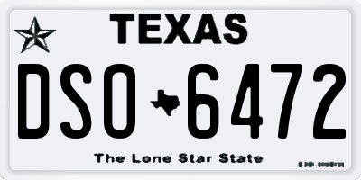 TX license plate DSO6472