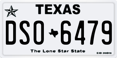 TX license plate DSO6479