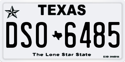 TX license plate DSO6485