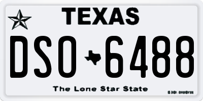 TX license plate DSO6488