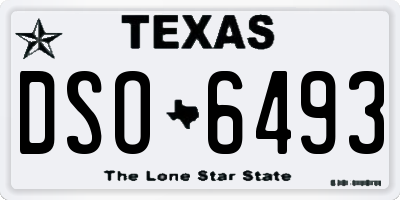 TX license plate DSO6493