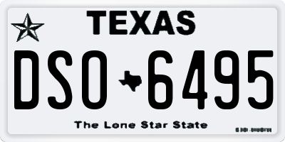 TX license plate DSO6495