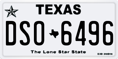 TX license plate DSO6496