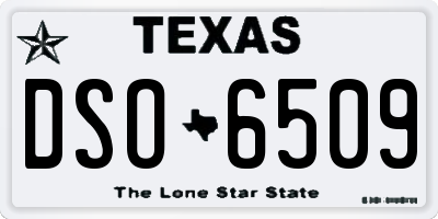 TX license plate DSO6509
