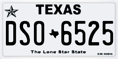 TX license plate DSO6525